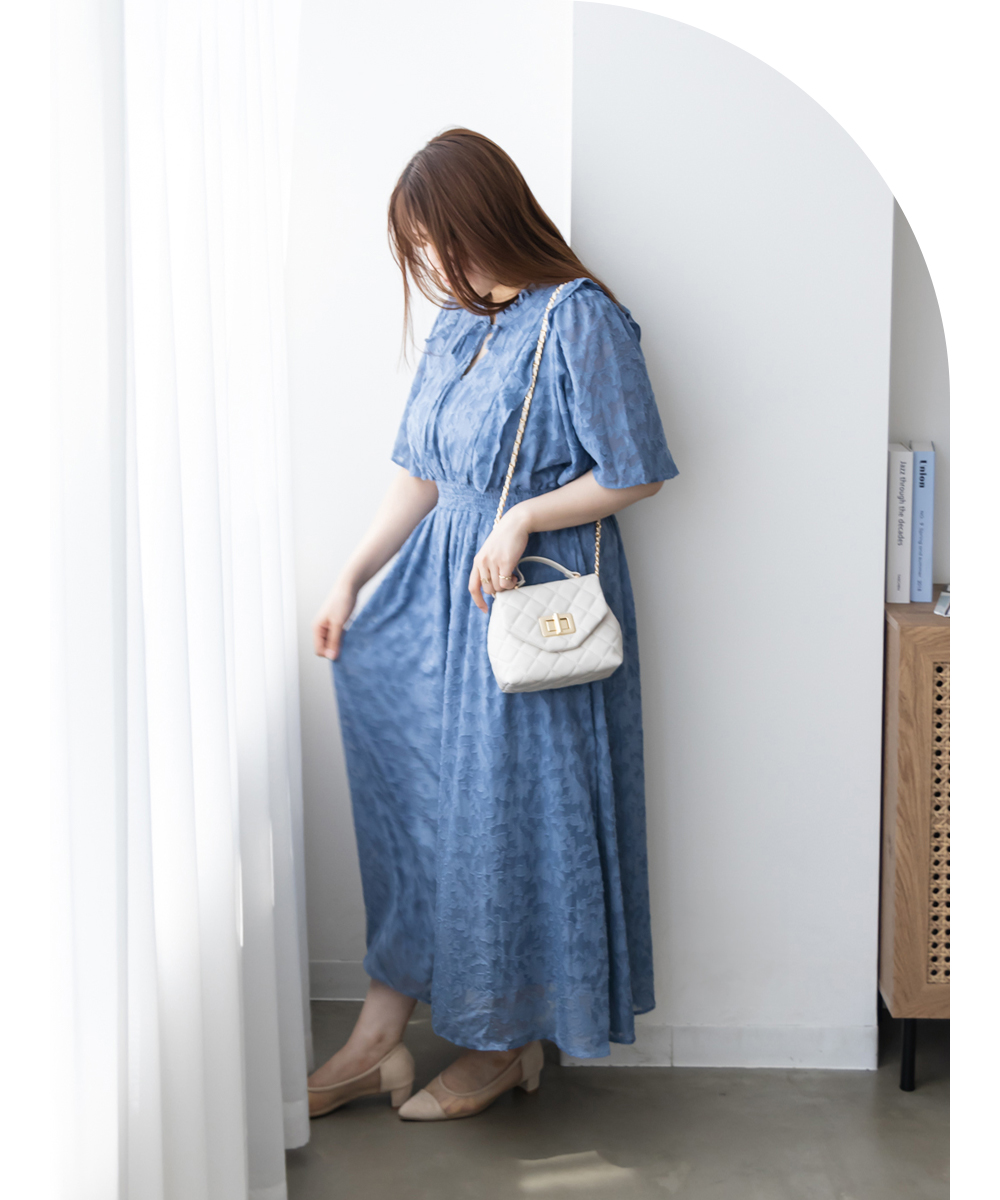 夏♪ パステルブルー ふんわりワンピース セット   シークレットトロフィー 綿 夏♪ パステルブルー ふんわりワンピース セット シークレット