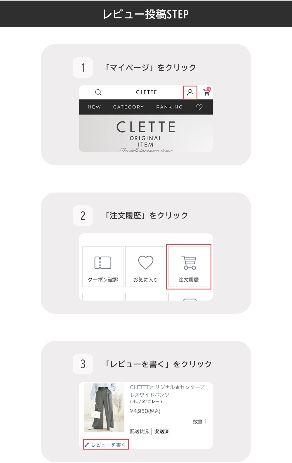 レビューキャンペーンの説明