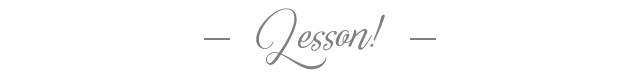 lesson!