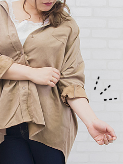 袖口ロールアップ