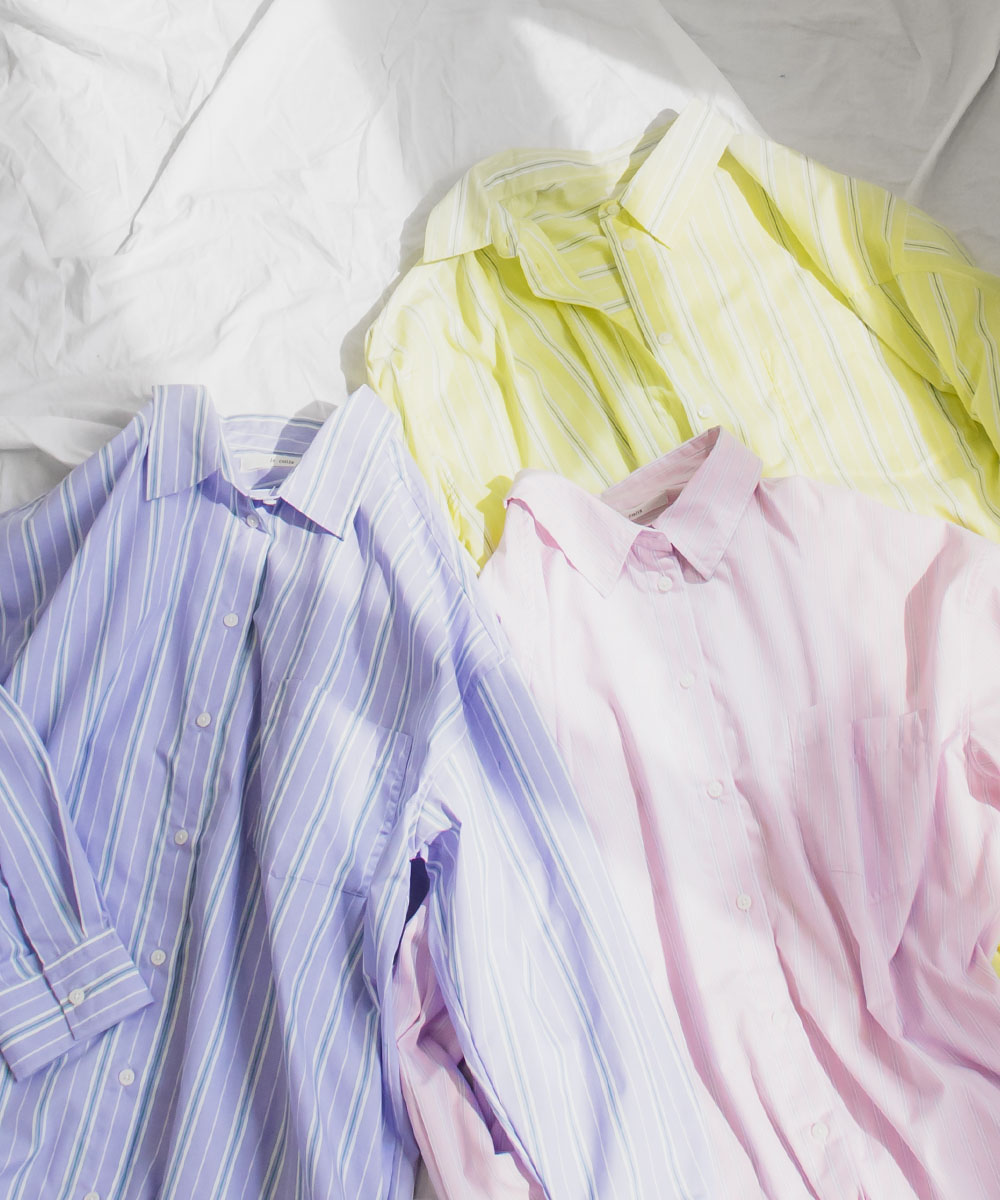 マルチストライプオーバーサイズシャツ