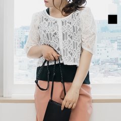 インナー付前後2WAYパワショルレースプルオーバー