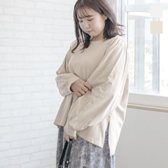 ボリュームスリーブシルケット風カットソー5