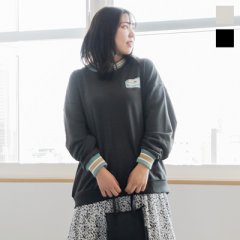 ラインリブ使い裏毛プルオーバー6