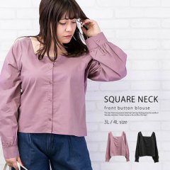 スクエアネックフロントボタンブラウス_6