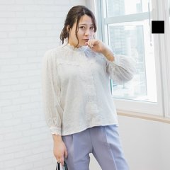 刺繍レースブラウス1