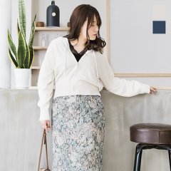 リネンタッチニットジップパーカー5