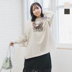 イーグルプリント長袖Tシャツ