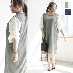 レース切替リボン袖ワンピース6