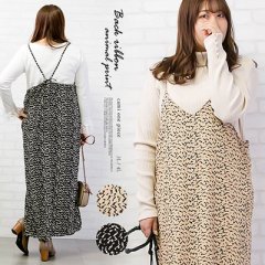 バックリボンアニマルプリントキャミワンピース2