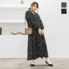 花柄開襟ロングワンピース3
