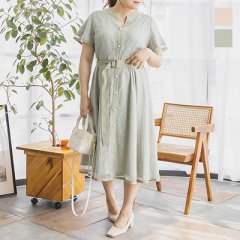 cletteオリジナル★ベルト付パールボタンレースワンピース7