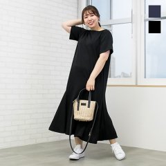 裾フレア半袖ワンピース3