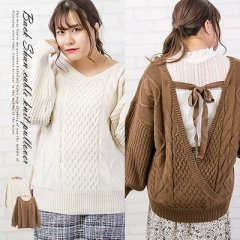 バックシャンケーブルニットプルオーバー3