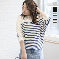 袖ボタンガーター編みドルマンニット1