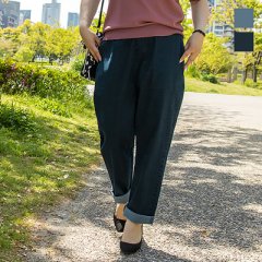 ウエストゴムストレッチデニムテーパードパンツ3