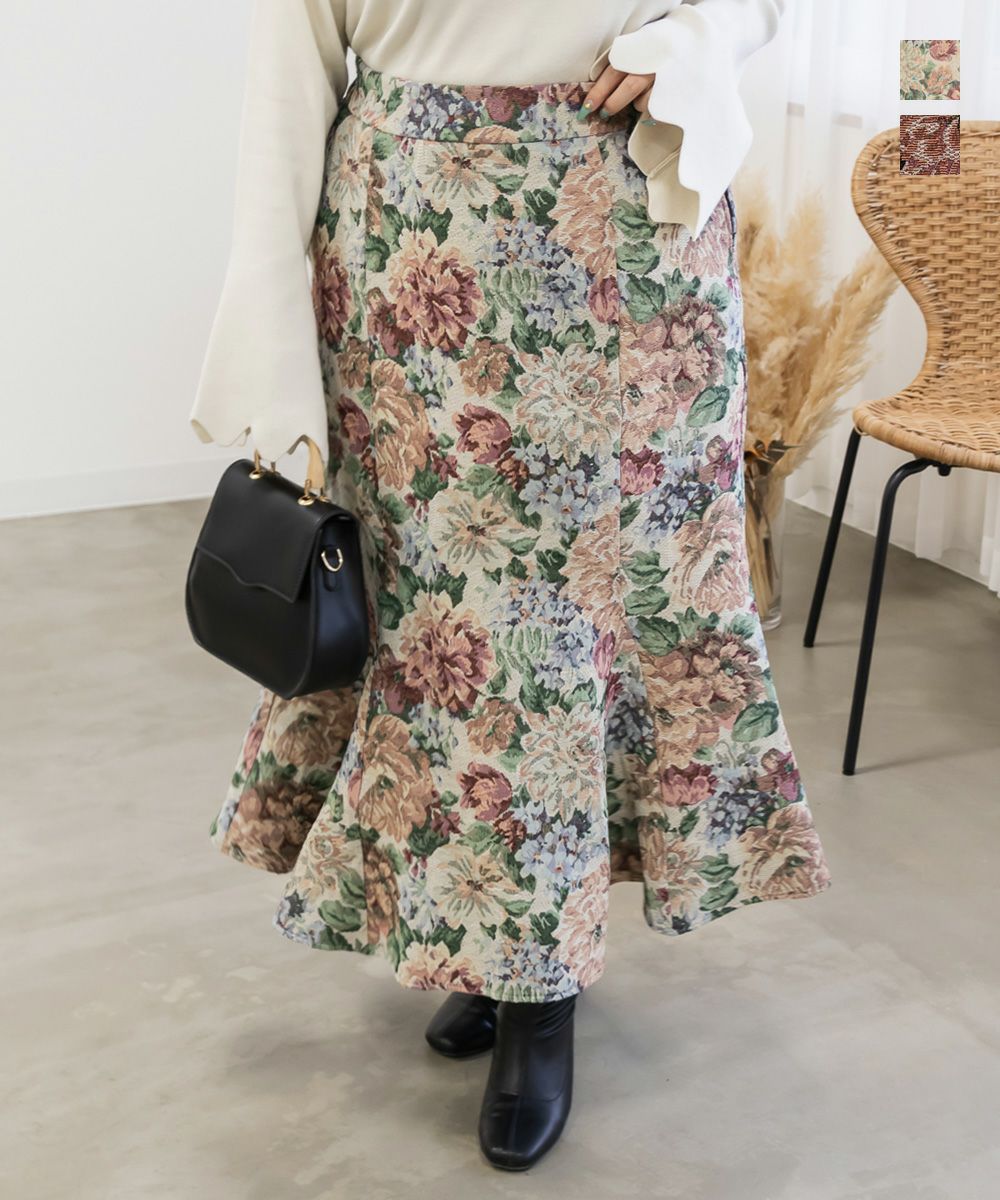 CLETTEオリジナル☆ゴブランマーメイドスカート | 大きいサイズ