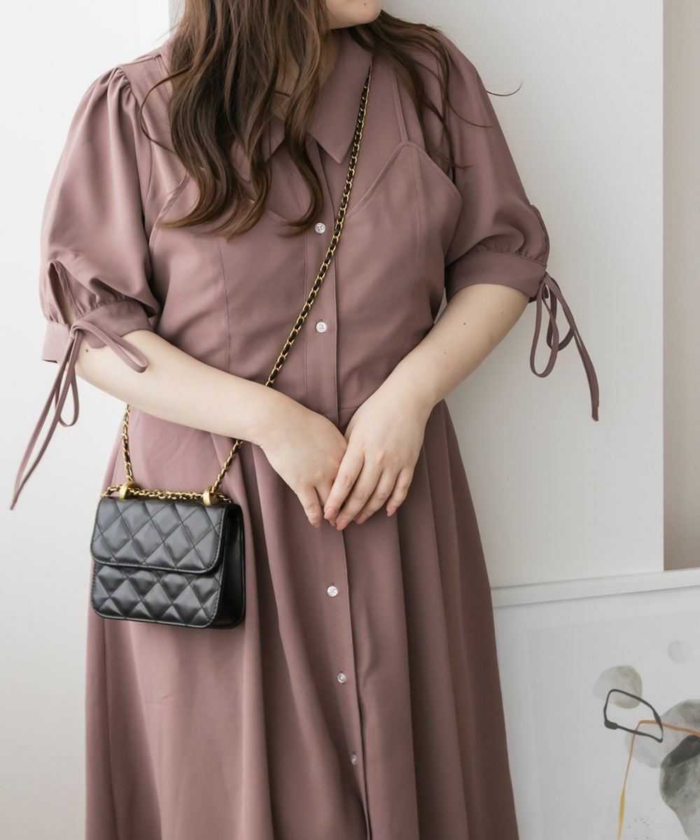 CLETTEオリジナル☆レイヤード風シャツワンピース | 大きいサイズ