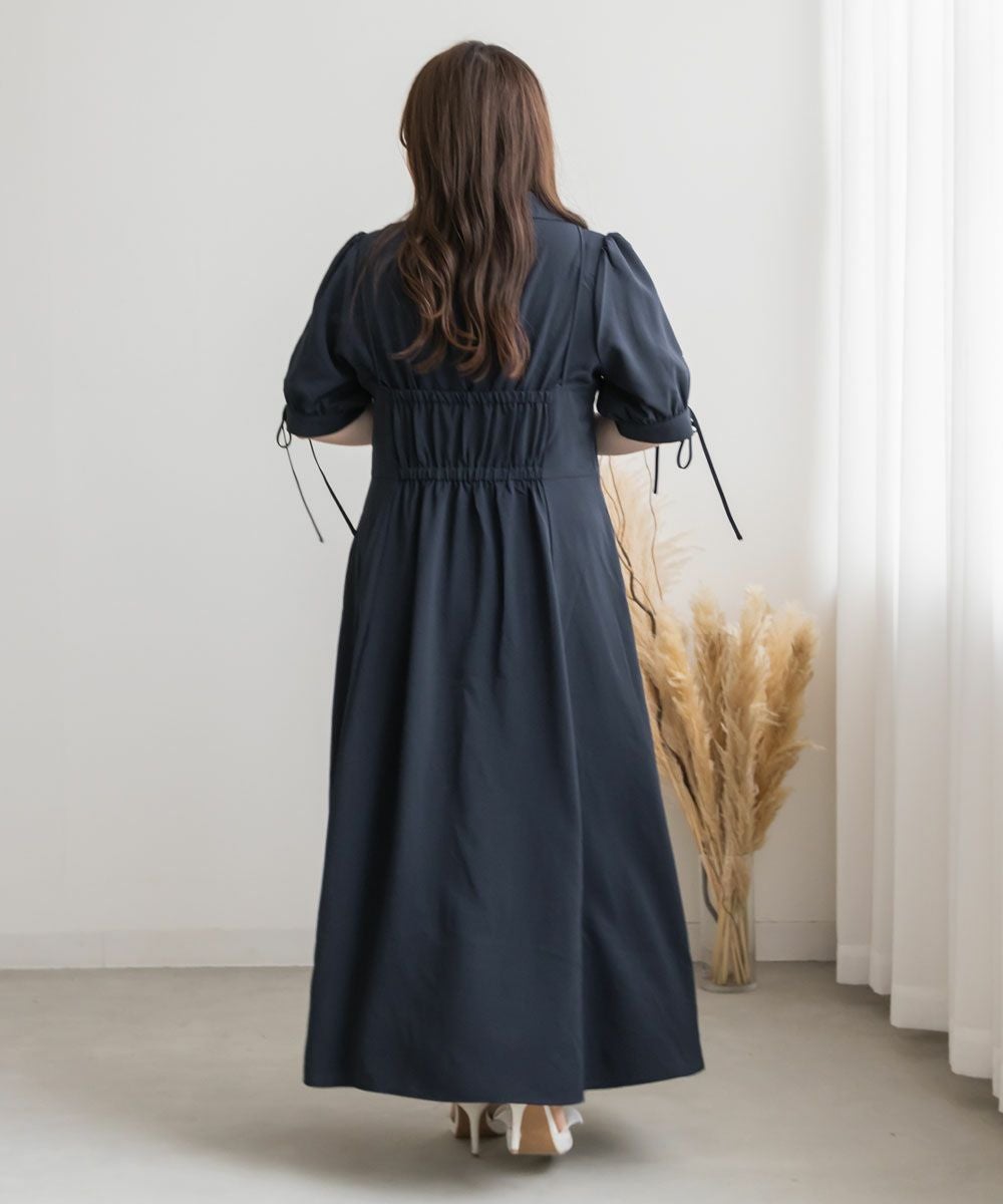 CLETTEオリジナル☆レイヤード風シャツワンピース | 大きいサイズ