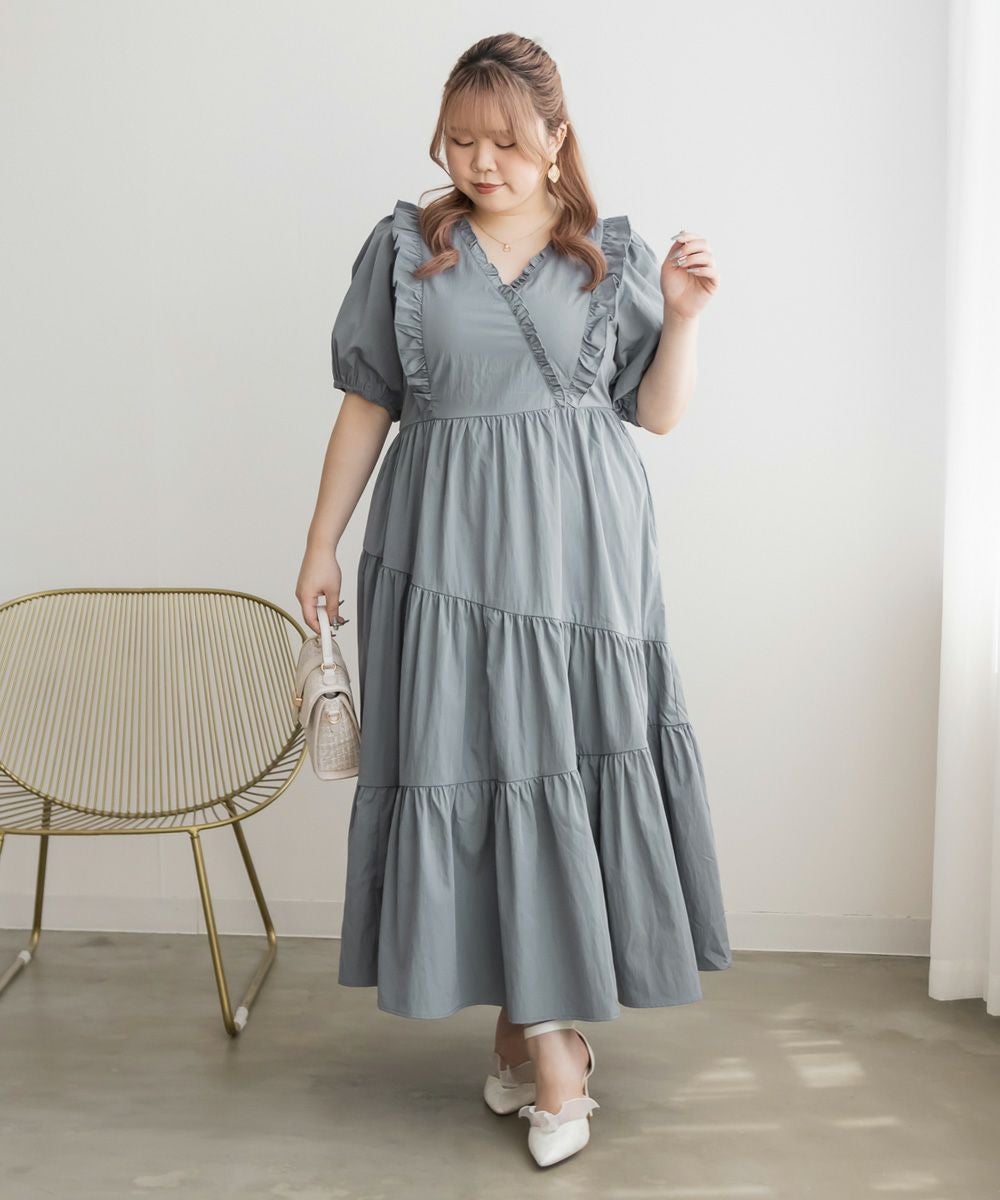 美品♡クレット♡︎フリルティアードチュニック チェック柄フリルティアードチュニック[品番：OUTW0000365]｜Outfitter
