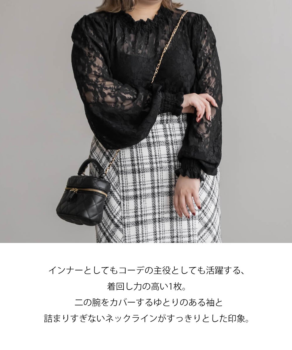 CLETTEオリジナル☆クロスフラワーレース長袖プルオーバー