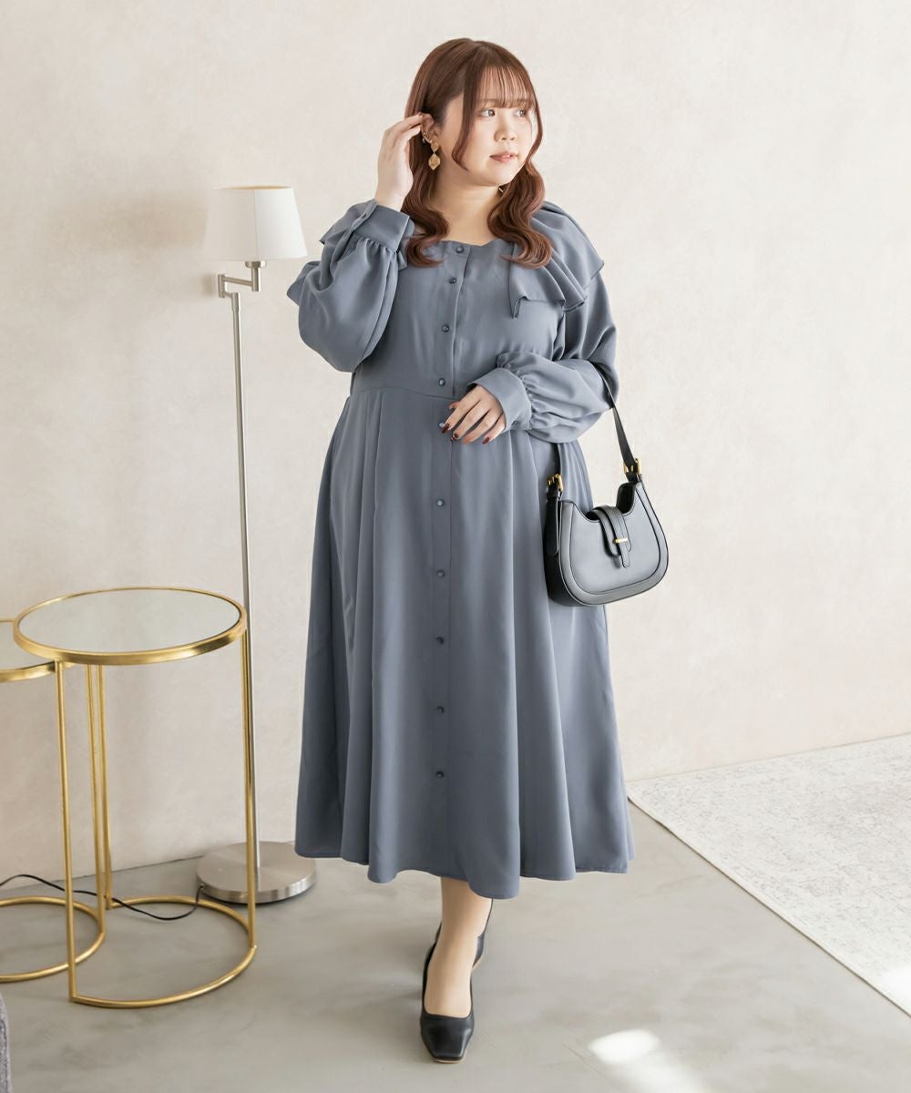 完売しました。。。。。。　✨ＬＬ✨裾フリル✨柔らか素材✨チュニック ワンピ 楽天市場】全3色 ワンピース フリル 切り替え 体型カバー 着痩せ sweet