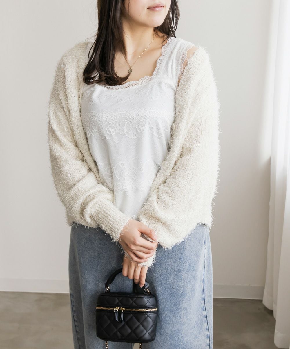 CLETTEオリジナル☆スクエアネックレースタンクトップ | 大きいサイズ