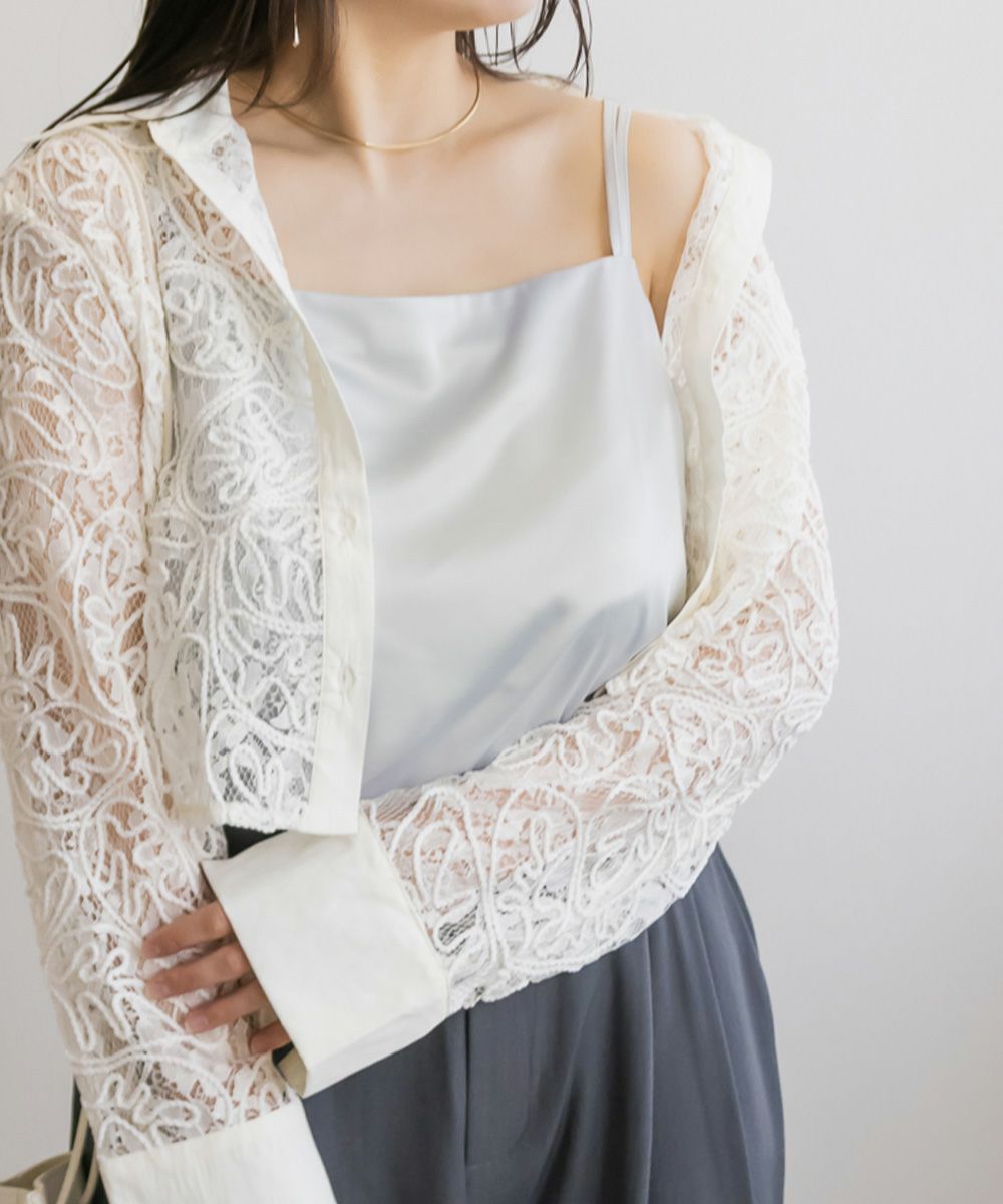 CLETTEオリジナル☆ダブルストラップサテンキャミソール | 大きい