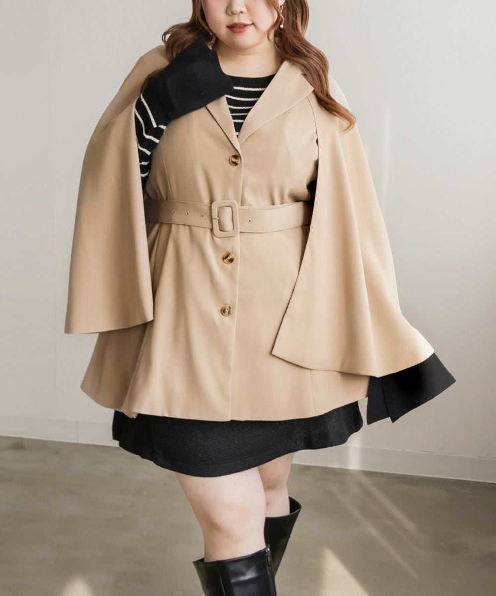 CLETTEオリジナル☆テーラードケープジャケット | 大きいサイズ