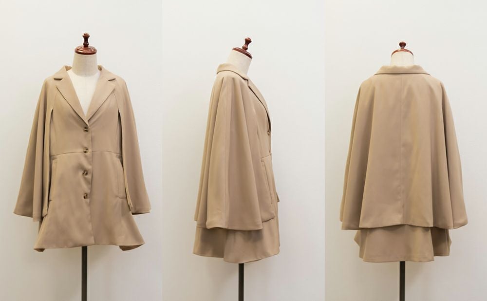 CLETTEオリジナル☆テーラードケープジャケット | 大きいサイズ