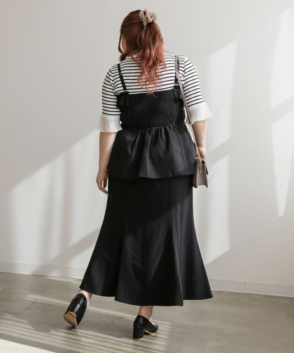 CLETTEオリジナル☆フリルジップビスチェ | 大きいサイズ レディース