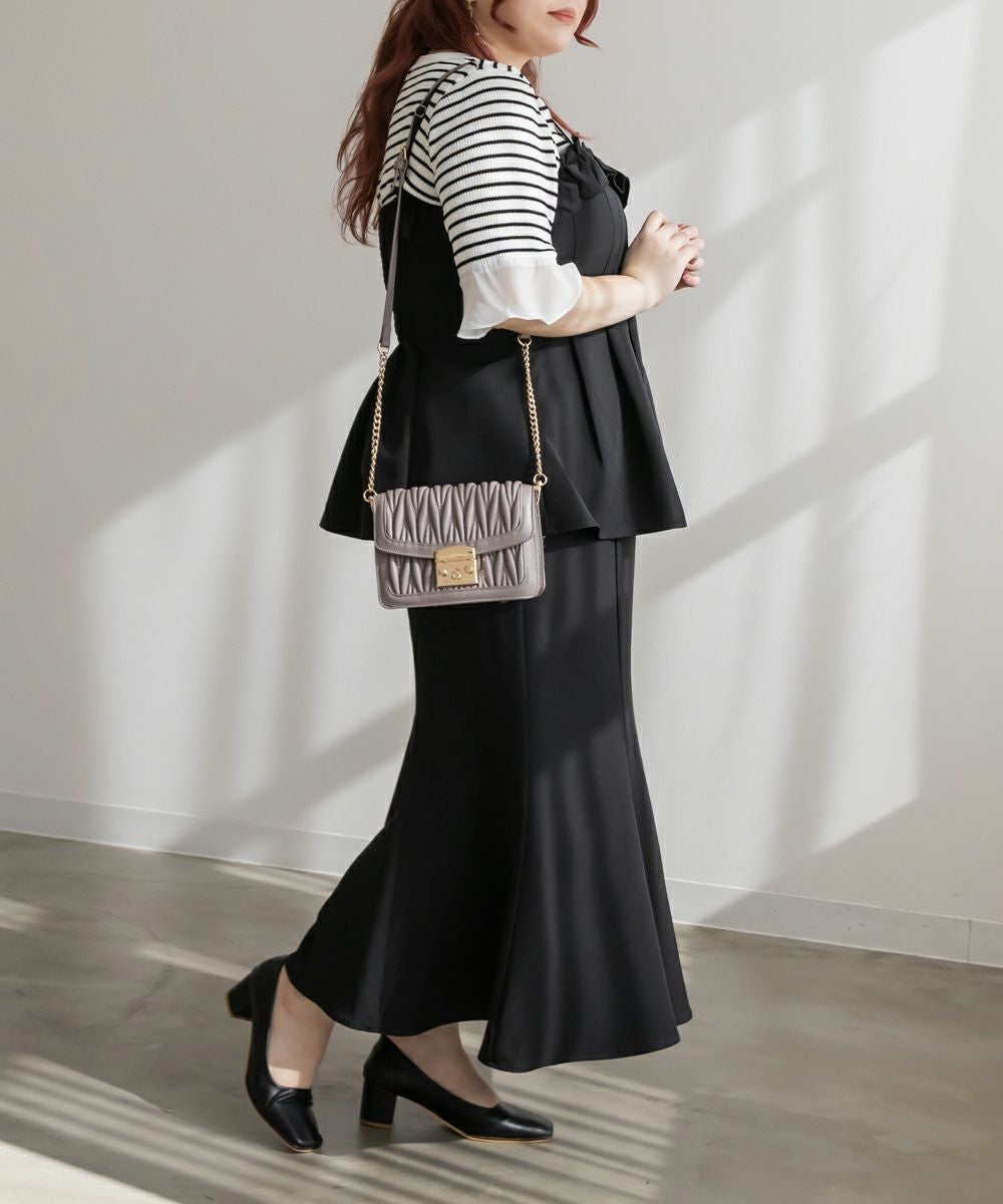 CLETTEオリジナル☆フリルジップビスチェ | 大きいサイズ レディース