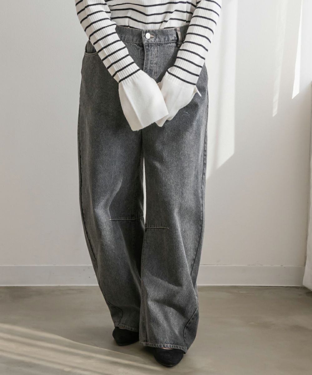 CLETTEオリジナル☆バレルレッグデニムパンツ | 大きいサイズ