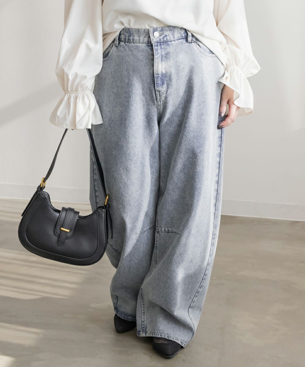 CLETTEオリジナル☆バレルレッグデニムパンツ | 大きいサイズ