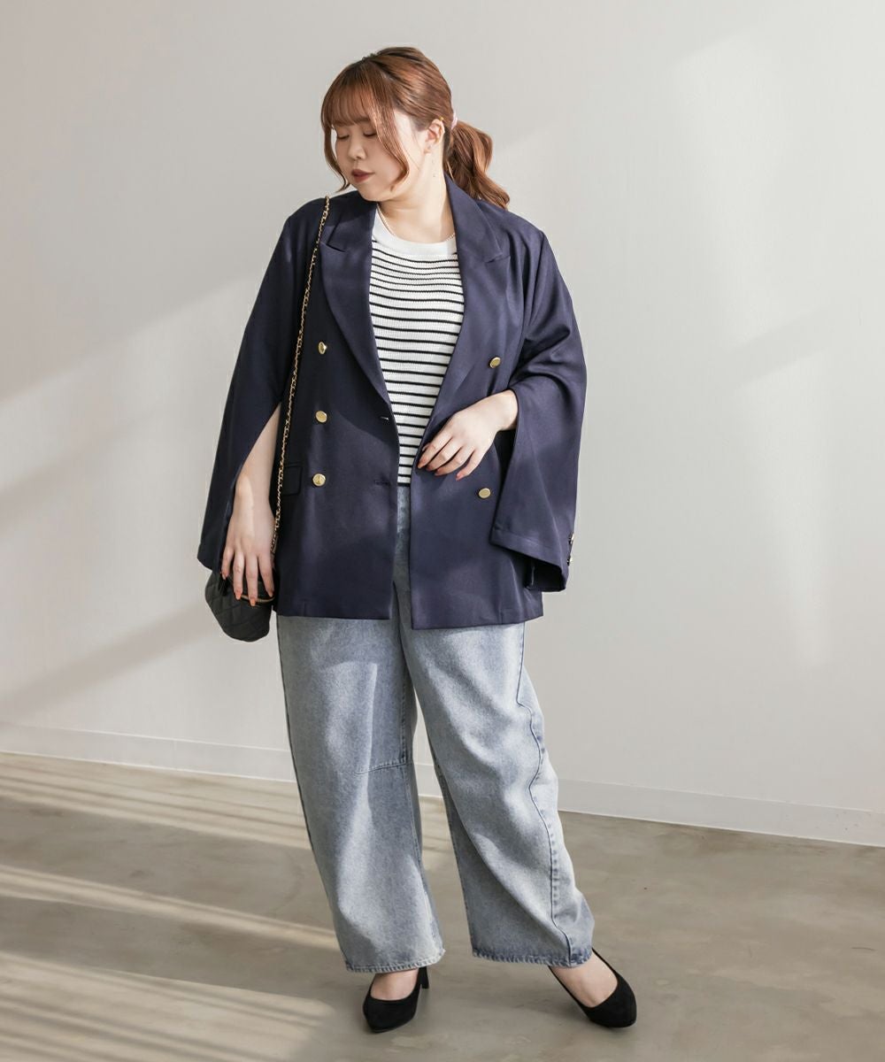CLETTEオリジナル☆バレルレッグデニムパンツ | 大きいサイズ CLETTEオリジナル☆バレルレッグデニムパンツ | 大きいサイズ