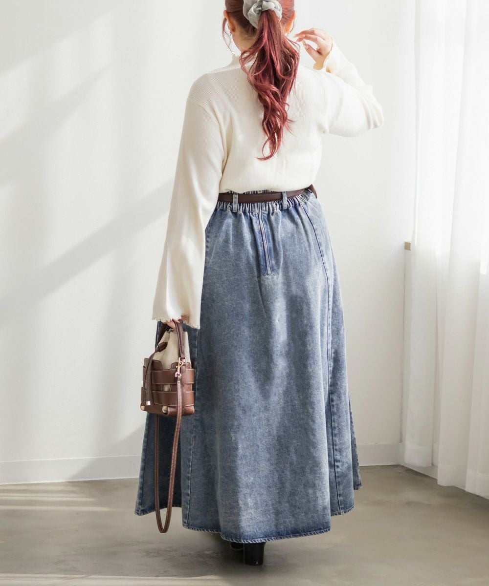 CLETTEオリジナル☆デニムフレアスカート | 大きいサイズ レディース