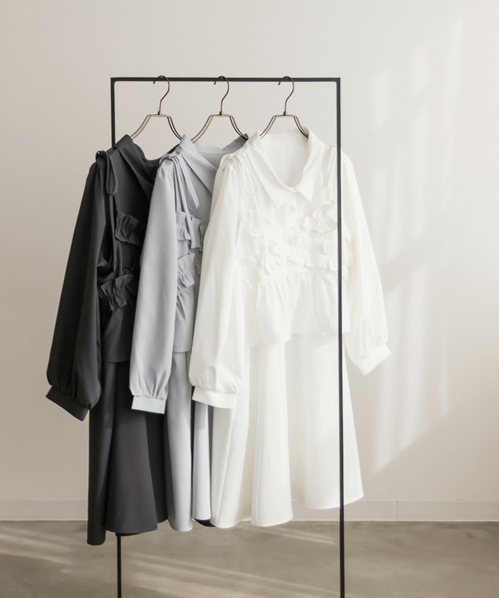 CLETTEオリジナル☆フリルビスチェセットミニシャツワンピース