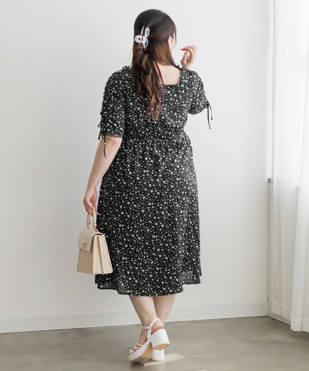 シフォン花柄半袖ワンピース | 大きいサイズ レディース専門店 CLETTE