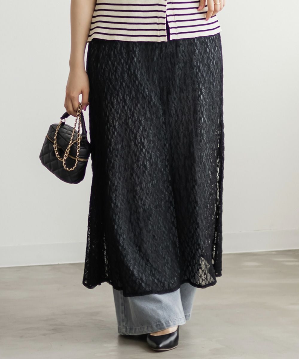 CLETTEオリジナル☆3WAYサテン＆レーススカート | 大きいサイズ