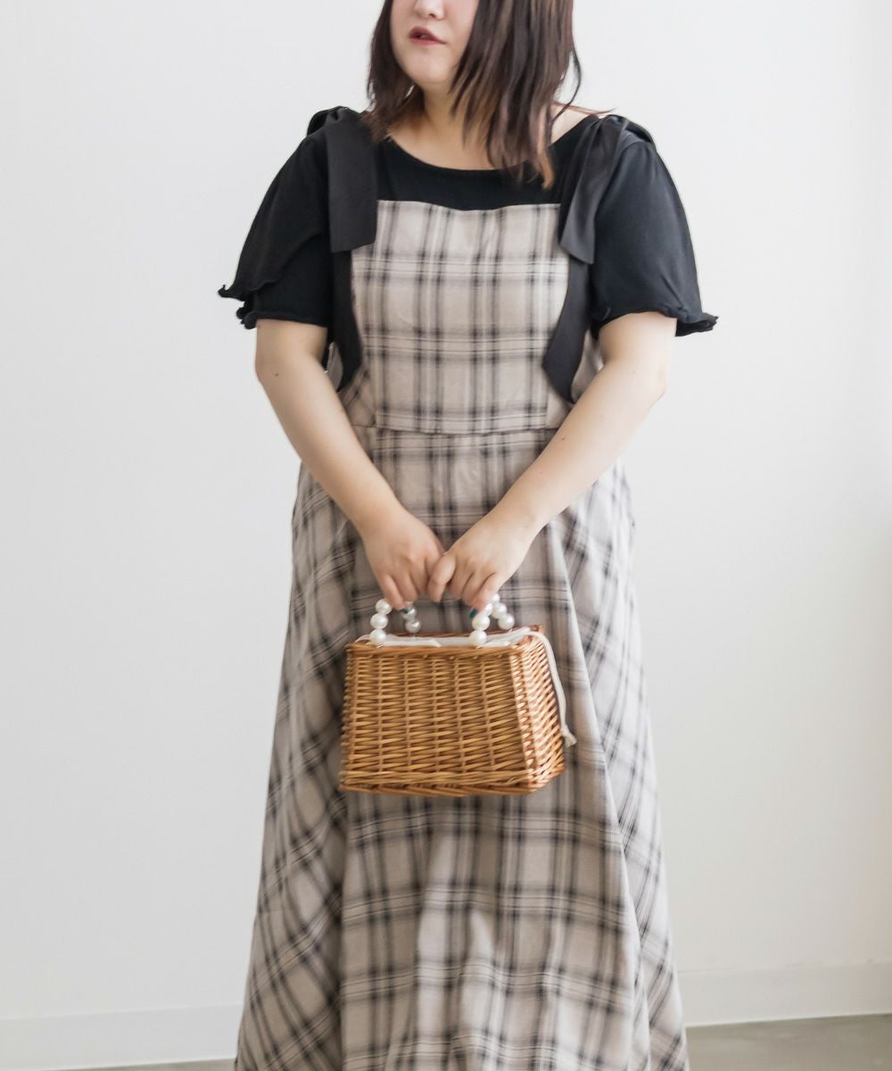 売約済み☆専用　肩リボン ノースリーブ ノバチェック ホースロゴ 売約済み☆専用 肩リボン ノースリーブ ノバチェック ホースロゴ 高級