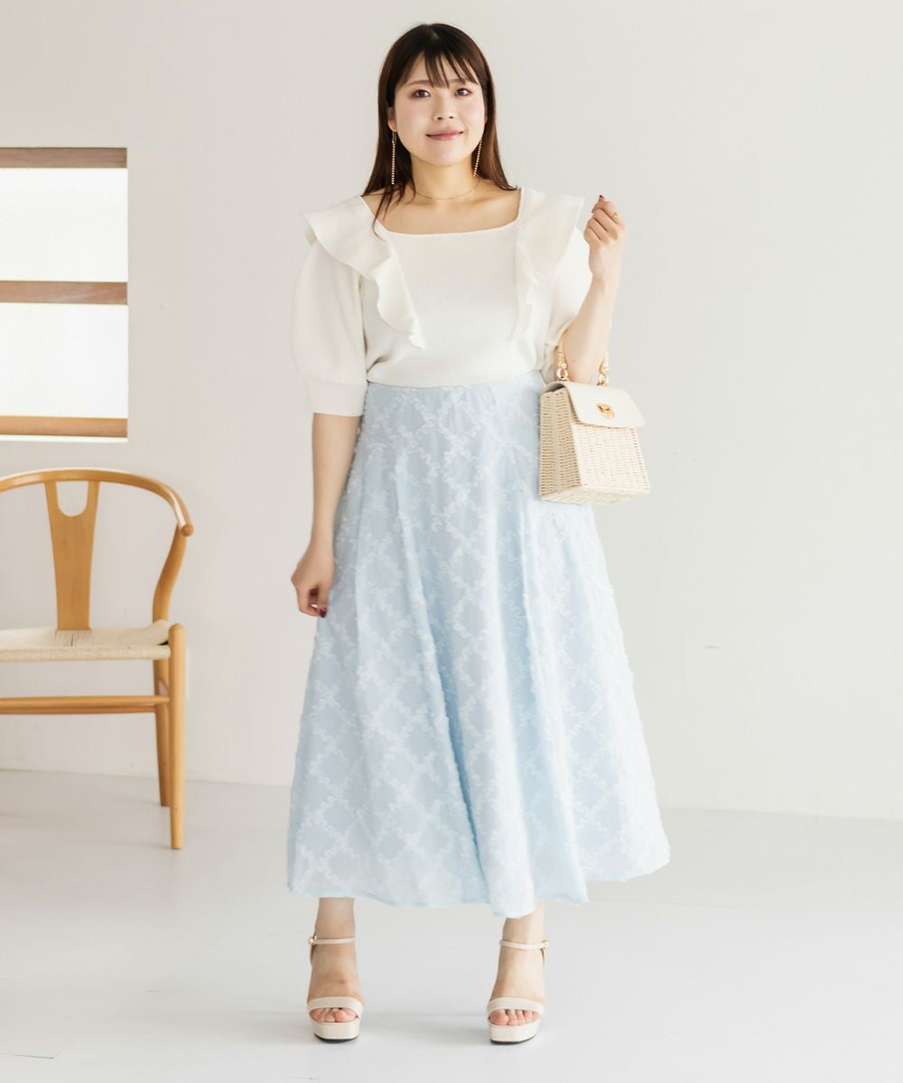 タグ付き新品未使用！前後2wayフリルニット CLETTEオリジナル☆前後2WAYフリルニット | 大きいサイズ レディース