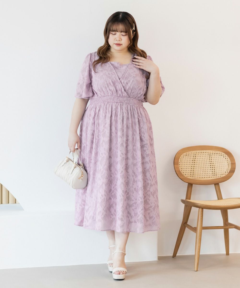 CLETTEオリジナル☆シアー花柄カシュクールワンピース | 大きいサイズ