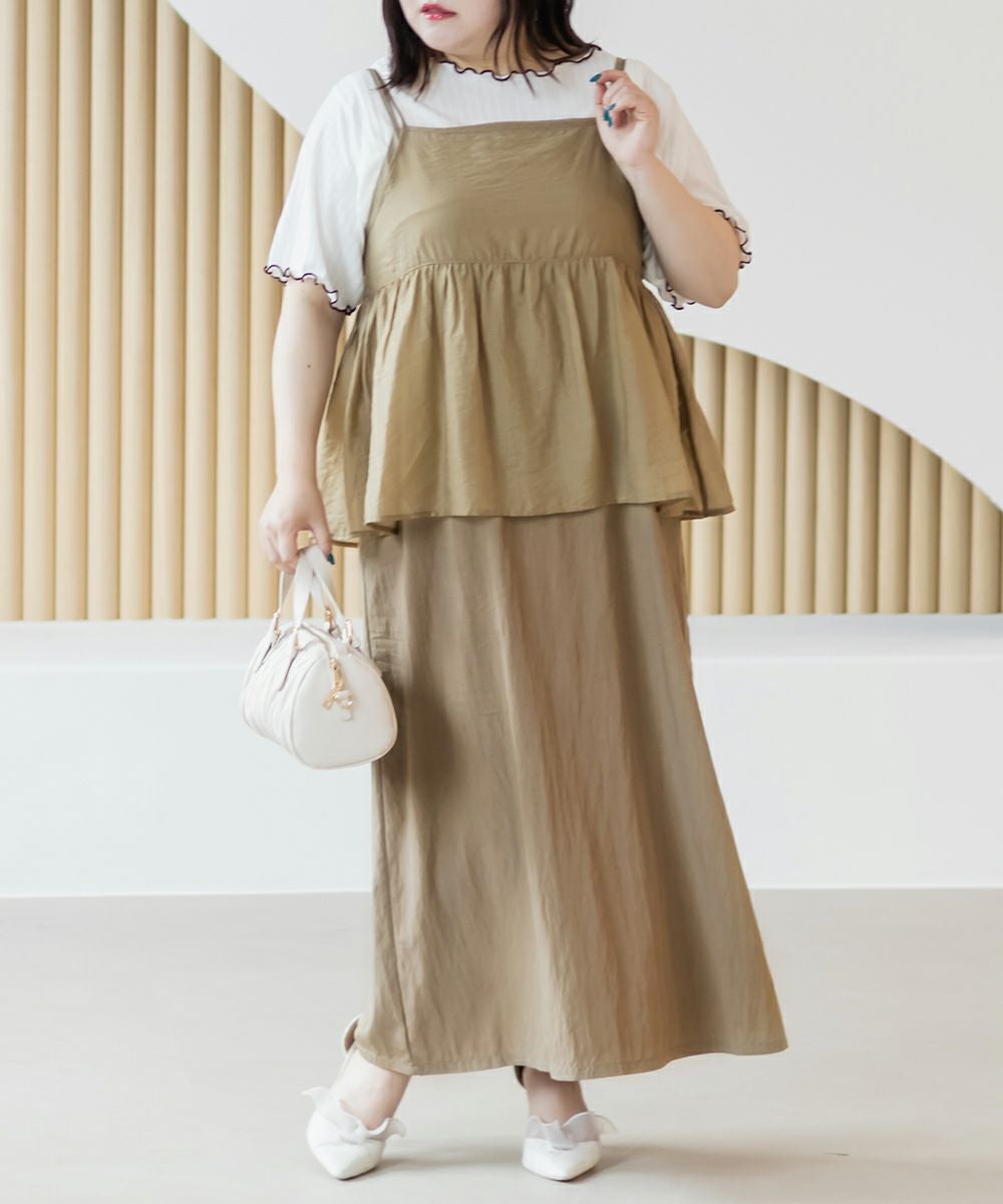 【CINAMOD】 RIB SET CAMI グリーン×ブラウン　ホルターネック CINAMOD】 RIB SET CAMI グリーン×ブラウン ホルターネック - メルカリ