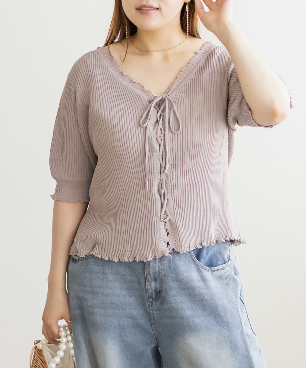 GRAUSOLI 半袖 トレーニングトップス グレー/ピンク 最近好きなグレー×ピンクコーデ 片側だけ折り返しになってるパンツが
