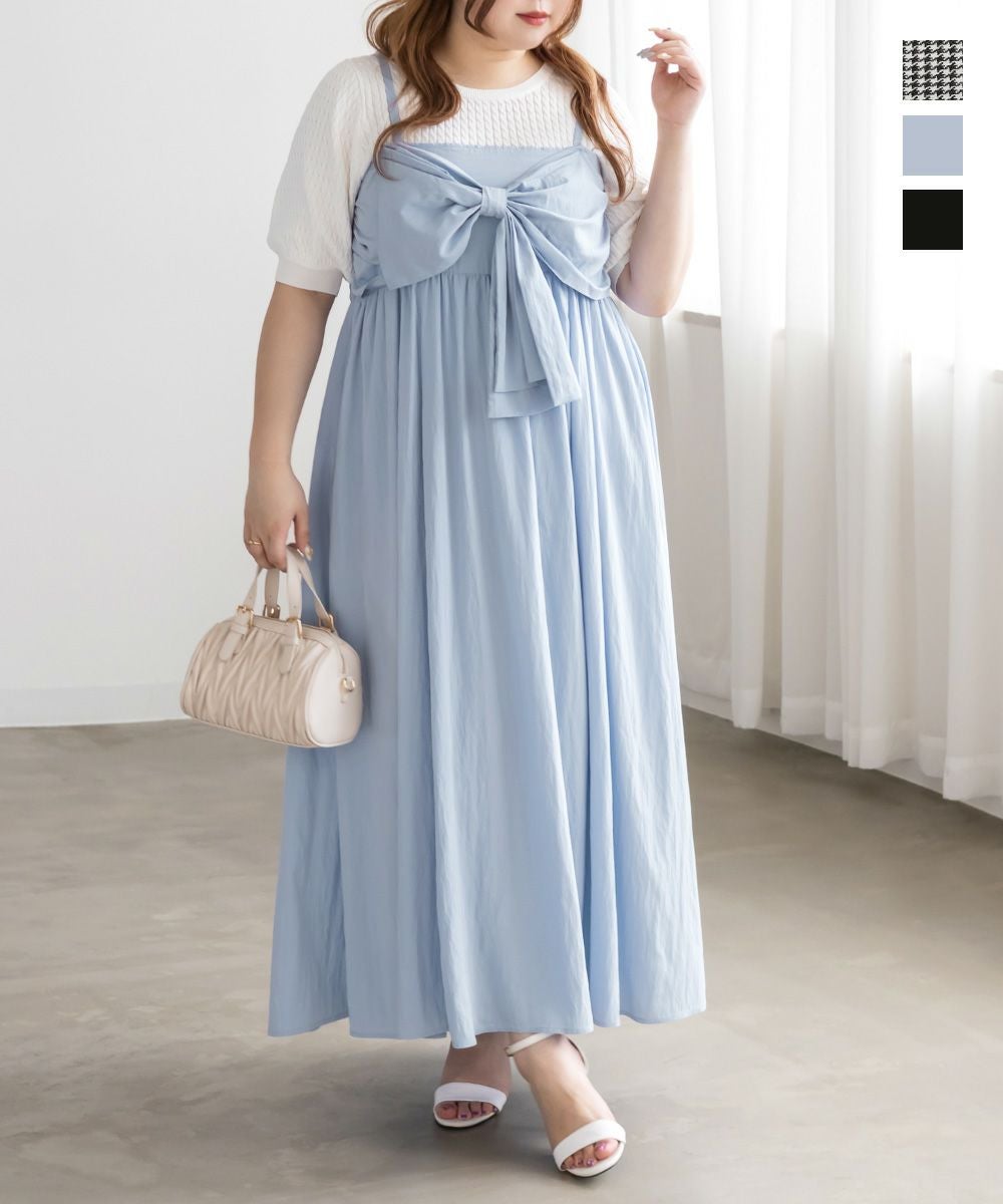 CLETTEオリジナルリボンディテールワンピース | 大きいサイズ