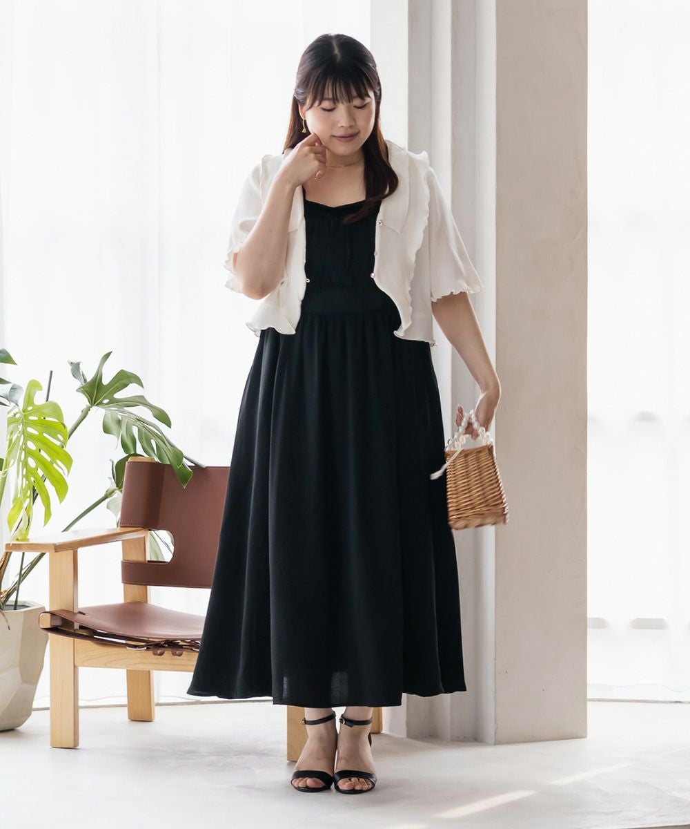 CLETTEオリジナルギャザーデザインノースリーブワンピース | 大きい