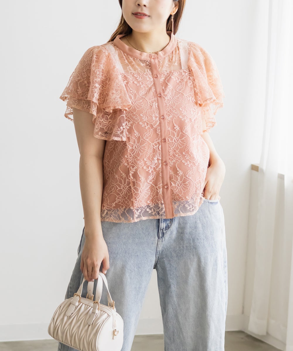 美品 アナイ 袖フレアレースブラウス 完売商品 フレア袖 レース袖 ANAYI フラワーレース フレア袖プルオーバー ブラウス｜Yahoo!フリマ