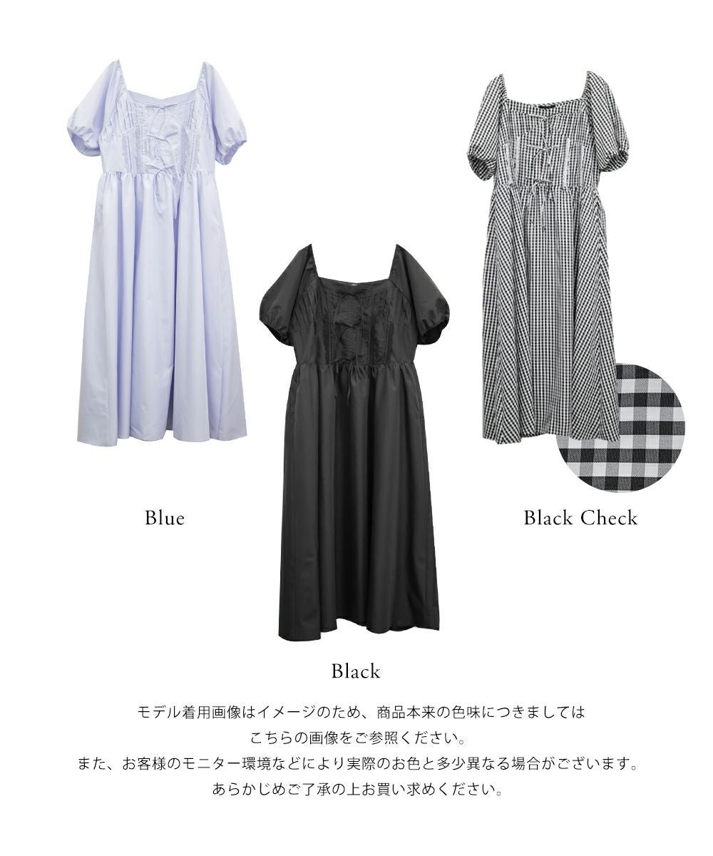 CLETTEオリジナルレース使いピンタックワンピース | 大きいサイズ