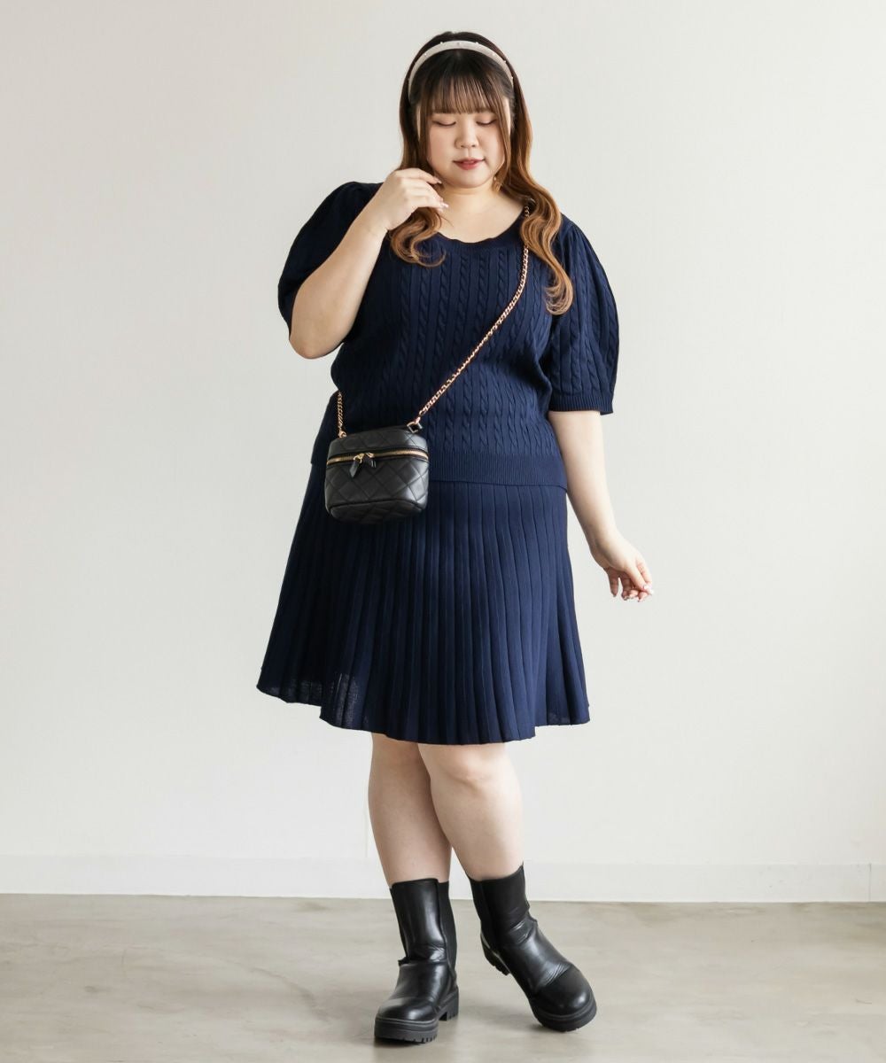新品☆5L♪おしゃれニット3種セット♪オマケ付き〇A786 CLETTEオリジナル☆デコルテデザインサマーニット | 大きいサイズ