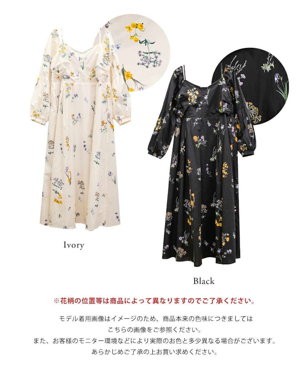 CLETTEオリジナル3WAYスリーブ花柄ロングワンピース | 大きいサイズ CLETTEオリジナル3WAYスリーブ花柄ロングワンピース | 大きいサイズ